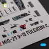 Kelik Mig-29 Fulcrum-C 9-13 interior 3D decals for GWH kit - 3D belsőtér-részletező matricakészlet