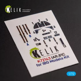   Kelik IAR.81c - interior 3D decals for IBG Models kit - 3D belsőtér-részletező matricakészlet