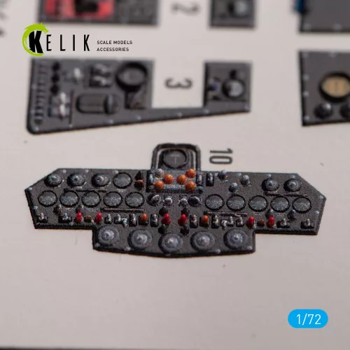 Kelik Vickers Valiant B(PR)K.1 front cockpit - interior 3D decals for Airfix kit - Vickers Valiant B(PR)K.1 első cockpit – 3D belsőtér-részletező matricakészlet