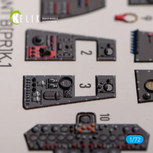 Kelik Vickers Valiant B(PR)K.1 front cockpit - interior 3D decals for Airfix kit - Vickers Valiant B(PR)K.1 első cockpit – 3D belsőtér-részletező matricakészlet