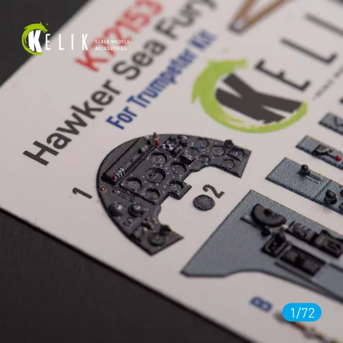 Kelik Hawker Sea Fury FB.11 - interior 3D decals for Trumpeter kit - 3D belsőtér-részletező matricakészlet