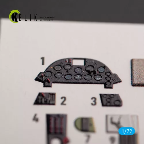 Kelik F4U-1A Corsair - interior 3D decals for Tamiya kit - 3D belsőtér-részletező matricakészlet