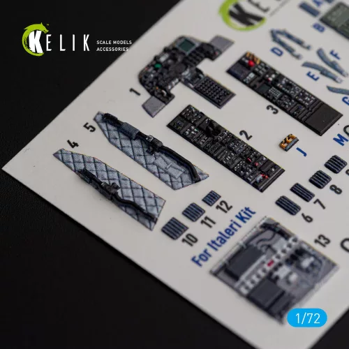 Kelik OA-10A Thunderbolt - interior 3D decals for Italeri kit - 3D belsőtér-részletező matricakészlet
