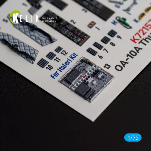 Kelik OA-10A Thunderbolt - interior 3D decals for Italeri kit - 3D belsőtér-részletező matricakészlet