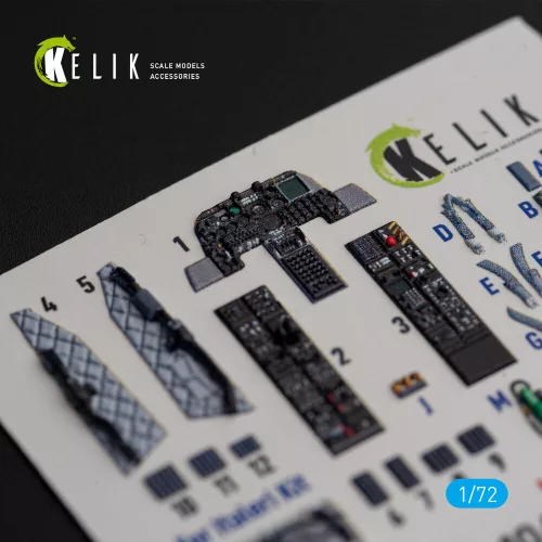 Kelik OA-10A Thunderbolt - interior 3D decals for Italeri kit - 3D belsőtér-részletező matricakészlet