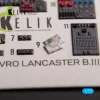 Kelik AVRO LANCASTER B.III - interior 3D decals for Airfix kit - 3D belsőtér-részletező matricakészlet