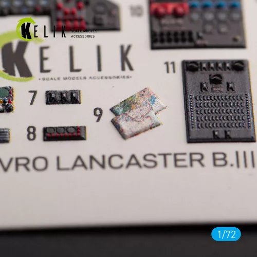 Kelik AVRO LANCASTER B.III - interior 3D decals for Airfix kit - 3D belsőtér-részletező matricakészlet