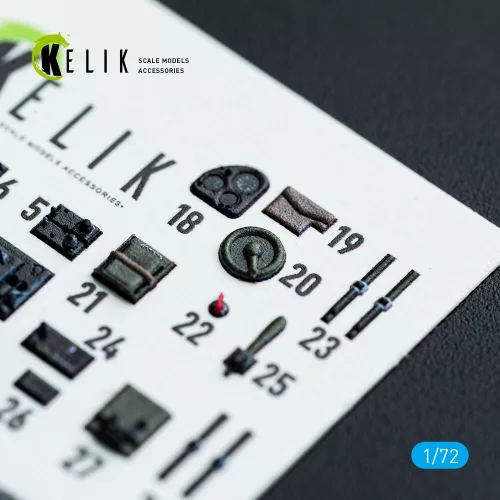 Kelik SBD-3 Dauntless - interior 3D decals for FlyHawk kit - 3D belsőtér-részletező matricakészlet
