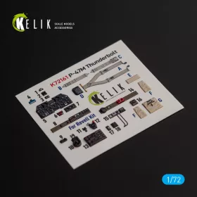   Kelik P-47M Thunderbolt- interior 3D decals for Revell kit - 3D belsőtér-részletező matricakészlet