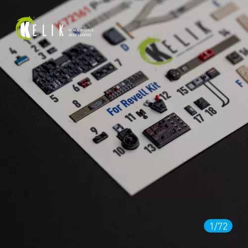 Kelik P-47M Thunderbolt- interior 3D decals for Revell kit - 3D belsőtér-részletező matricakészlet