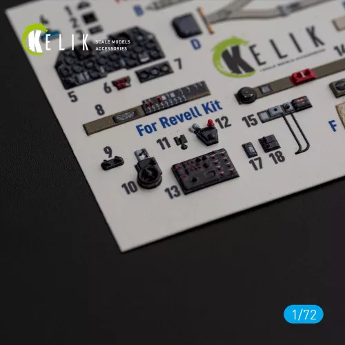 Kelik P-47M Thunderbolt- interior 3D decals for Revell kit - 3D belsőtér-részletező matricakészlet