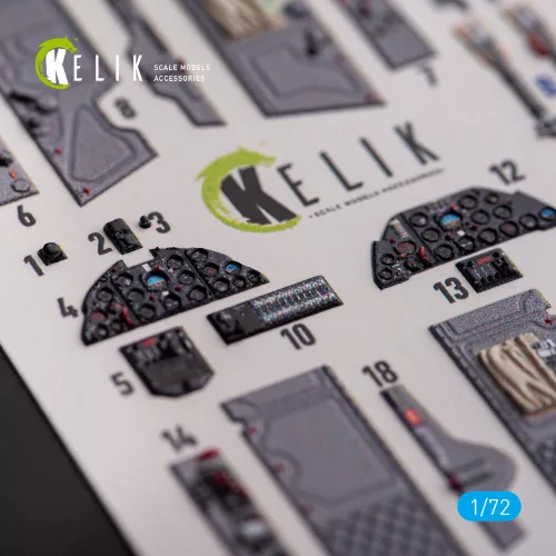 Kelik L-29 Delfin - interior 3D decals for AMK kit - 3D belsőtér-részletező matricakészlet