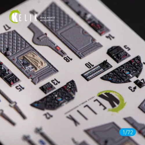 Kelik L-29 Delfin - interior 3D decals for AMK kit - 3D belsőtér-részletező matricakészlet