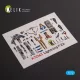 Kelik F.2A Lighting - interior 3D decals for Airfix kit - 3D belsőtér-részletező matricakészlet
