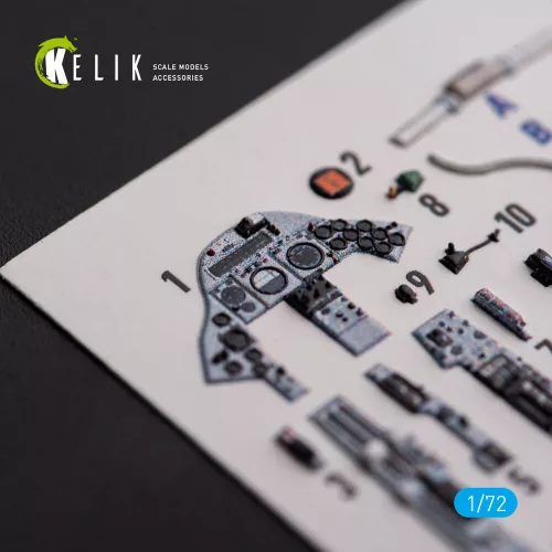 Kelik F.2A Lighting - interior 3D decals for Airfix kit - 3D belsőtér-részletező matricakészlet