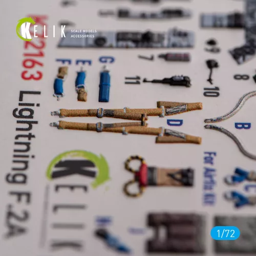 Kelik F.2A Lighting - interior 3D decals for Airfix kit - 3D belsőtér-részletező matricakészlet