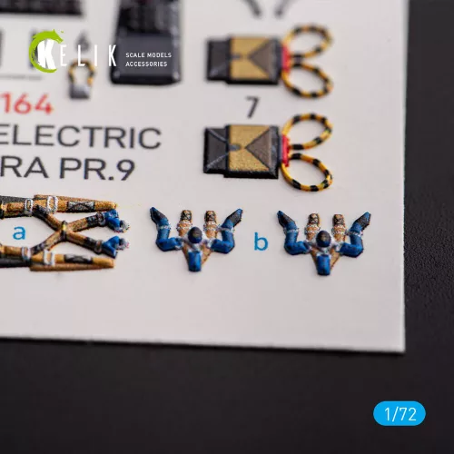 Kelik English Electric Canberra PR.9 - interior 3D decals for Airfix kit - 3D belsőtér-részletező matricakészlet