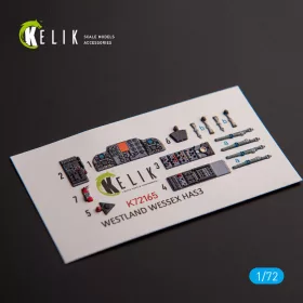   Kelik Westland Wessex HAS.3 - interior 3D decals for Italeri kit - 3D belsőtér-részletező matricakészlet