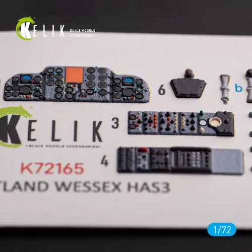 Kelik Westland Wessex HAS.3 - interior 3D decals for Italeri kit - 3D belsőtér-részletező matricakészlet