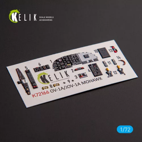 Kelik OV-1A/JOV-1A MOHAWK - interior 3D decals for ClearProp kit - 3D belsőtér-részletező matricakészlet