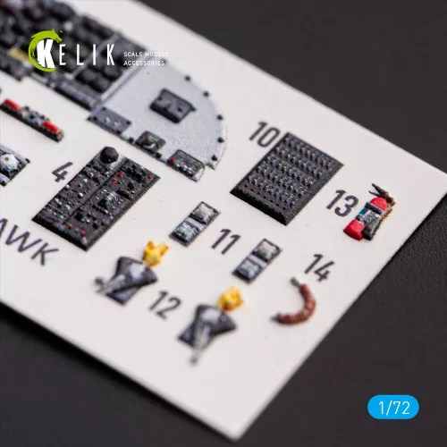 Kelik OV-1A/JOV-1A MOHAWK - interior 3D decals for ClearProp kit - 3D belsőtér-részletező matricakészlet