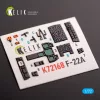 Kelik F-22A Raptor - interior 3D decals for Academy kit - 3D belsőtér-részletező matricakészlet