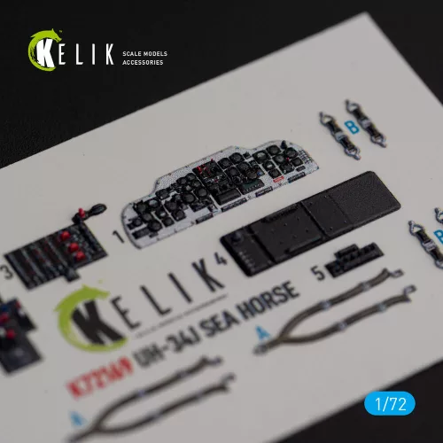 Kelik UH-34J SEA HORSE - interior 3D decals for Italeri kit - 3D belsőtér-részletező matricakészlet