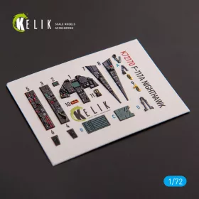   Kelik F-117A NIGHTHAWK - interior 3D decals for Hasegawa kit - 3D belsőtér-részletező matricakészlet