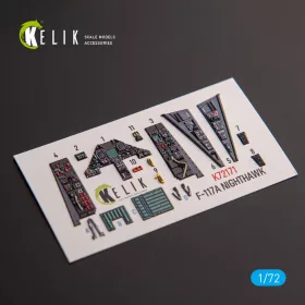   Kelik F-117A NIGHTHAWK - interior 3D decals for Academy kit - 3D belsőtér-részletező matricakészlet