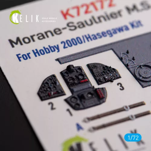 Kelik Morane-Saulnier M.S.406 - interior 3D decals for Hobby 2000/Hasegawa kit - 3D belsőtér-részletező matricakészlet