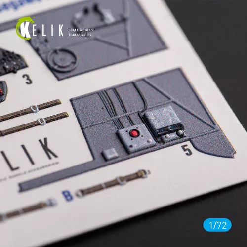 Kelik Morane-Saulnier M.S.406 - interior 3D decals for Hobby 2000/Hasegawa kit - 3D belsőtér-részletező matricakészlet