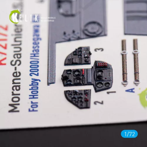 Kelik Morane-Saulnier M.S.406 - interior 3D decals for Hobby 2000/Hasegawa kit - 3D belsőtér-részletező matricakészlet