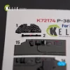 Kelik P-38J Lightning – 3D belsőtér-részletező matricakészlet, Italeri/Academy makettekhez