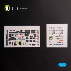   Kelik Ju88 G-6 - interior 3D decals for Hasegawa kit - 3D belsőtér-részletező matricakészlet