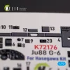 Kelik Ju88 G-6 - interior 3D decals for Hasegawa kit - 3D belsőtér-részletező matricakészlet