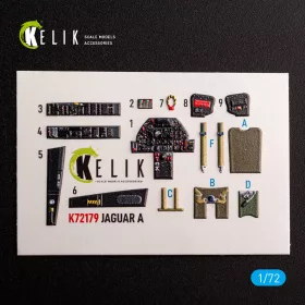   Kelik Jaguar A - interior 3D decals for HobbyBoss kit - 3D belsőtér-részletező matricakészlet
