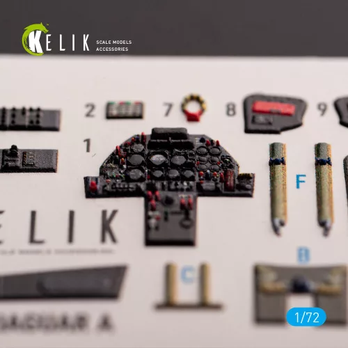 Kelik Jaguar A - interior 3D decals for HobbyBoss kit - 3D belsőtér-részletező matricakészlet