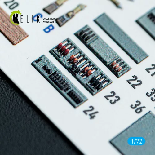 Kelik BV-222 - interior 3D decals for Revell kit - 3D belsőtér-részletező matricakészlet