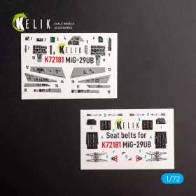   Kelik MiG-29UB - interior 3D decals for IBG models kit - 3D belsőtér-részletező matricakészlet