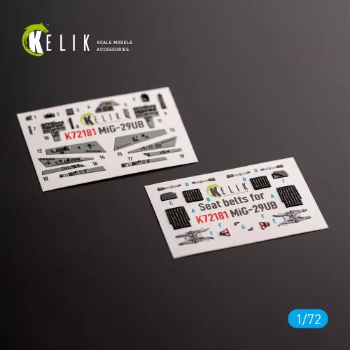 Kelik MiG-29UB - interior 3D decals for IBG models kit - 3D belsőtér-részletező matricakészlet