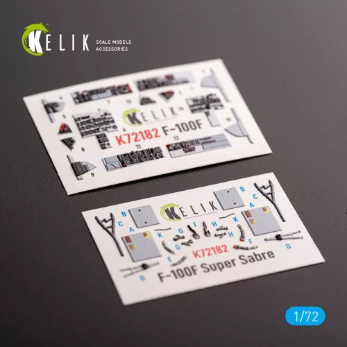 Kelik F-100F - interior 3D decals for Trumpeter kit - 3D belsőtér-részletező matricakészlet