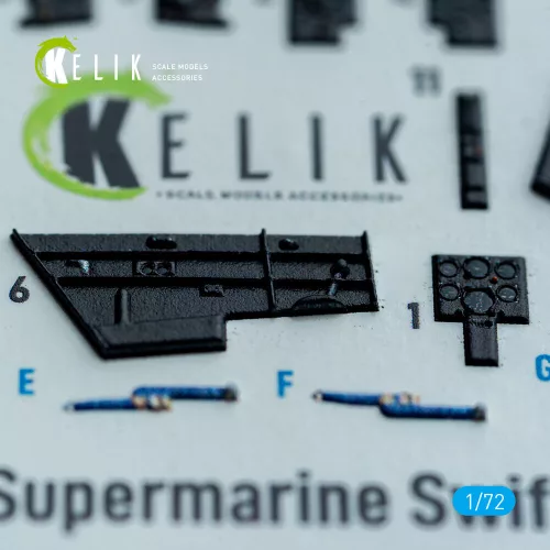 Kelik Supermarine Swift FR.5 - interior 3D decals for AirFix kit - 3D belsőtér-részletező matricakészlet