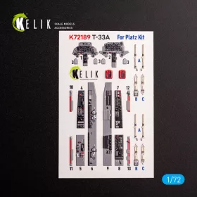   Kelik T-33A Shooting Star - interior 3D decals for Platz kit - 3D belsőtér-részletező matricakészlet