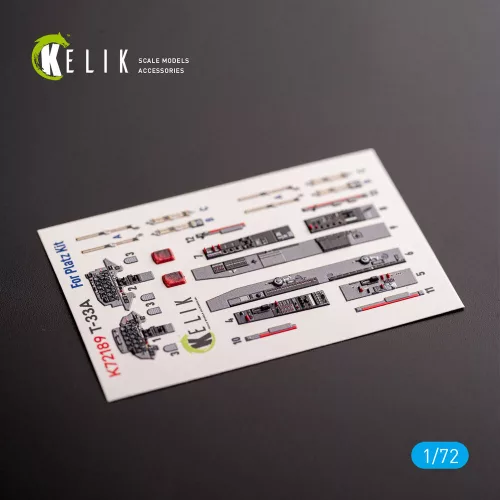Kelik T-33A Shooting Star - interior 3D decals for Platz kit - 3D belsőtér-részletező matricakészlet
