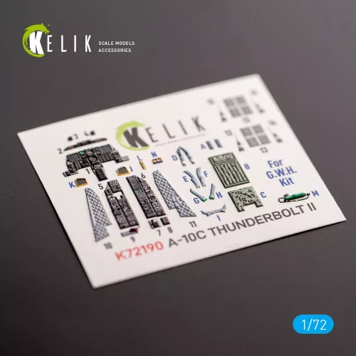 Kelik A-10C Thunderbolt II - interior 3D decals for GWH kit - 3D belsőtér-részletező matricakészlet