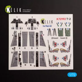   Kelik T-2 Advanced Trainer - interior 3D decals for Platz kit - 3D belsőtér-részletező matricakészlet
