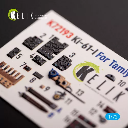 Kelik KI-61 - interior 3D decals for Tamiya kit - 3D belsőtér-részletező matricakészlet