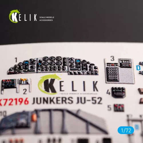 Kelik Ju-52 - interior 3D decals for Italeri kit - 3D belsőtér-részletező matricakészlet