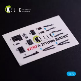   Kelik H-21 Flying Banana - interior 3D decals for Italeri kit - 3D belsőtér-részletező matricakészlet