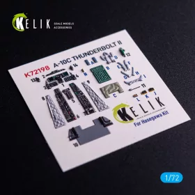   Kelik A-10C - interior 3D decals for Hasegawa kit - 3D belsőtér-részletező matricakészlet